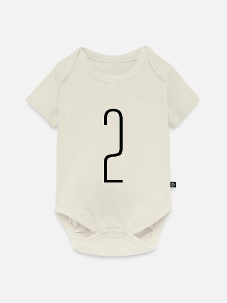 2 - Baby Premium Kurzarmbody - Naturweiß
