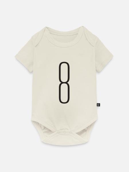 8 - Baby Premium Kurzarmbody - Naturweiß