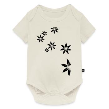 Fleurs, déco, fleur - Body à manches courtes Premium Bébé - blanc cassé - Devant