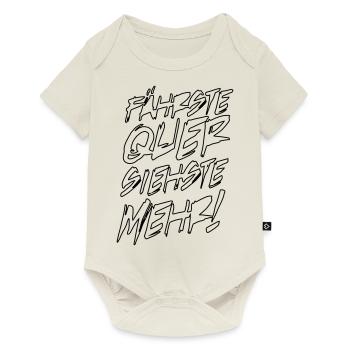 quer siehst du mehr - Baby Premium Kurzarmbody - Naturweiß - Vorne
