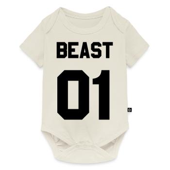 Beast 01 - Baby Premium Kurzarmbody - Naturweiß - Vorne