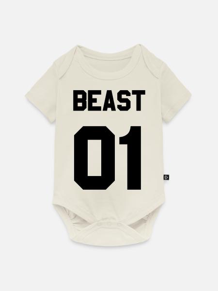 Beast 01 - Baby Premium Kurzarmbody - Naturweiß