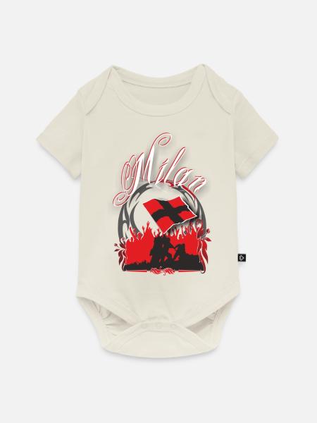 milan - Baby Premium Kurzarmbody - Naturweiß