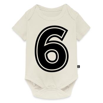 number_six - Baby Premium Kurzarmbody - Naturweiß - Vorne