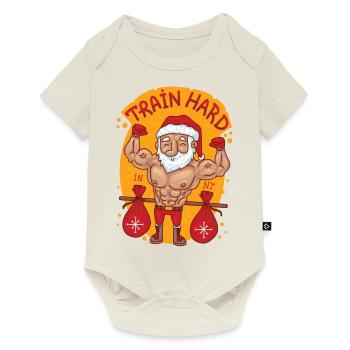Père Noël de remise en forme - Body à manches courtes Premium Bébé - blanc cassé - Devant