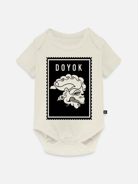 Doyok - Wayang - Baby Premium Kurzarmbody - Naturweiß