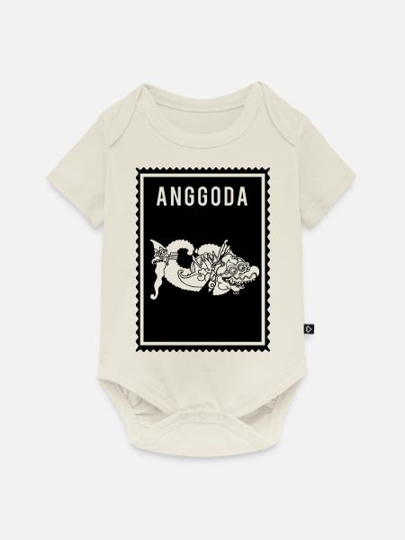 Anggoda - Wayang - Baby Premium Kurzarmbody - Naturweiß