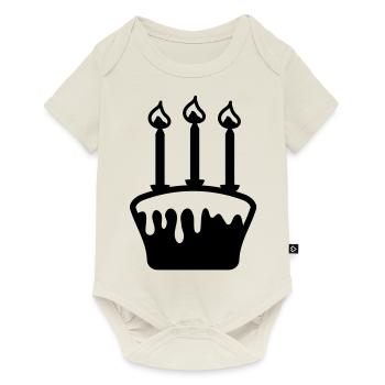 birthday_cake_1__f1 - Body à manches courtes Premium Bébé - blanc cassé - Devant