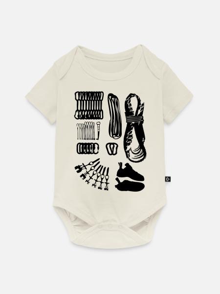 climbsrpead - Baby Premium Kurzarmbody - Naturweiß