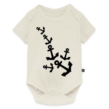 Anchor ligne de motif - Body à manches courtes Premium Bébé - blanc cassé - Devant