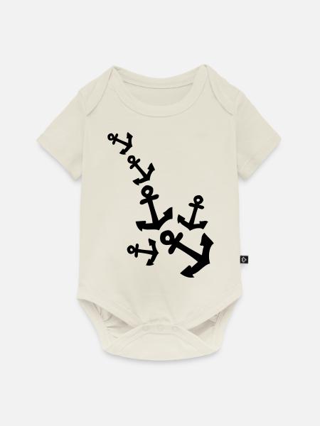 Anchor Musterlinie - Baby Premium Kurzarmbody - Naturweiß