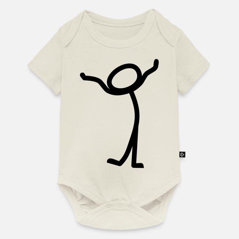 Comic - Baby Premium Kurzarmbody - Naturweiß