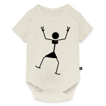 Cool Party Woman - Body à manches courtes Premium Bébé - blanc cassé - Devant