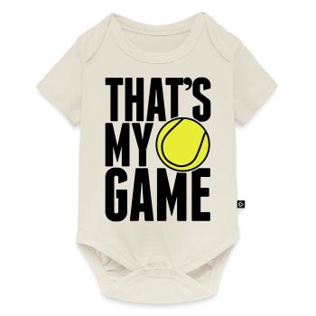 tennis - that's my game - Body à manches courtes Premium Bébé - blanc cassé - Devant