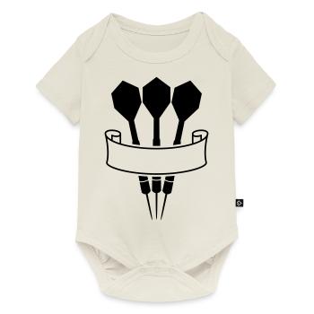 Darts Banner Logo - Body à manches courtes Premium Bébé - blanc cassé - Devant