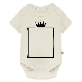 rahmen krone - Baby Premium Kurzarmbody - Naturweiß - Vorne