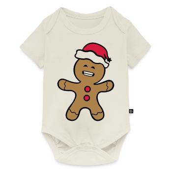 lebkuchenmann_02 - Baby Premium Kurzarmbody - Naturweiß - Vorne