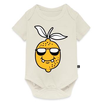 Cool lemon design - Baby Premium short-sleeve bodysuit - off white - Front