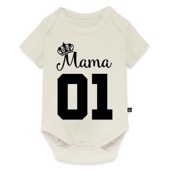 mama 01 - Baby Premium Kurzarmbody - Naturweiß - Vorne