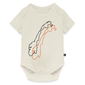 norway map - Baby Premium Kurzarmbody - Naturweiß - Vorne