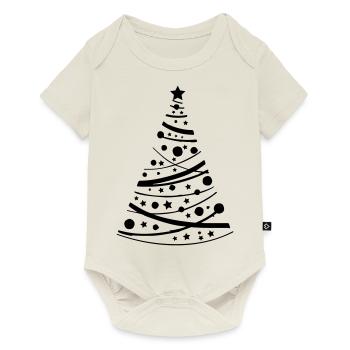 tannenbaum - Baby Premium Kurzarmbody - Naturweiß - Vorne