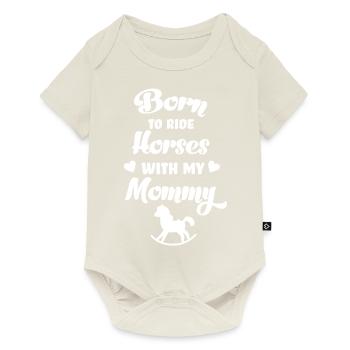 Né pour rouler avec maman Rider Baby - Body à manches courtes Premium Bébé - blanc cassé - Devant