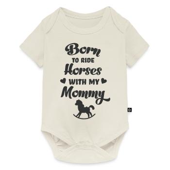 Né pour rouler avec maman Rider Baby - Body à manches courtes Premium Bébé - blanc cassé - Devant