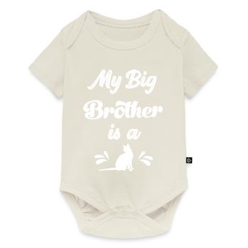 My big brother is a cat cat baby - Baby Premium short-sleeve bodysuit - off white - Front