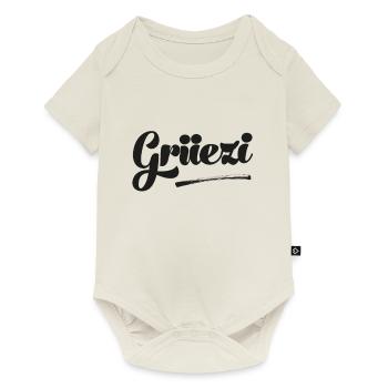Grüezi Schweiz Schweizer Schweizerdeutsch Schweiz - Baby Premium Kurzarmbody - Naturweiß - Vorne