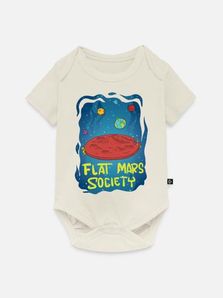 Flat Mars Society - Baby Premium Kurzarmbody - Naturweiß