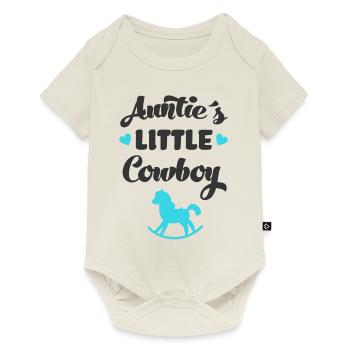 Chevaux de bébé cavalier d'équitation Little Cowboy de tante - Body à manches courtes Premium Bébé - blanc cassé - Devant