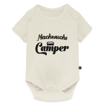 Nachwuchscamper Camping Campen Wohnmobil Wohnwagen - Baby Premium Kurzarmbody - Naturweiß - Vorne