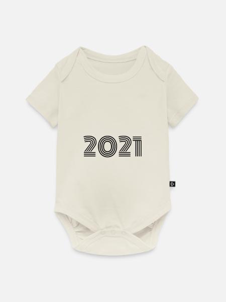 2021 - Baby Premium Kurzarmbody - Naturweiß