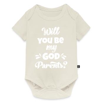 Demander à la marraine Tu veux être ma marraine - Body à manches courtes Premium Bébé - blanc cassé - Devant
