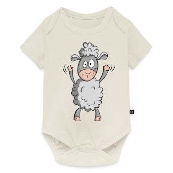 Süßes lustiges Schaf… Comic Geschenk - Baby Premium Kurzarmbody - Naturweiß - Vorne