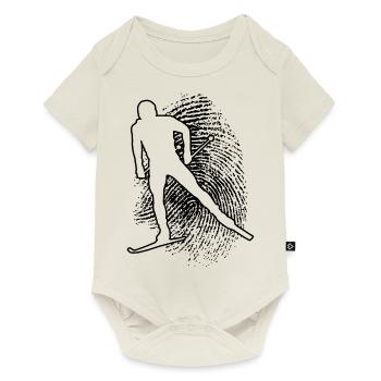 Patinage de fond classique de cross-country féminin masculin - Body à manches courtes Premium Bébé - blanc cassé - Devant