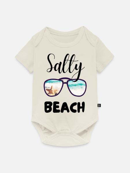 SALZIGER STRAND - Baby Premium Kurzarmbody - Naturweiß