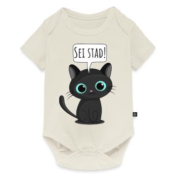Sei stad! - Baby Premium Kurzarmbody - Naturweiß - Vorne