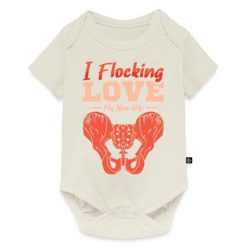 I Flocking love my new hip - Baby Premium Kurzarmbody - Naturweiß - Vorne