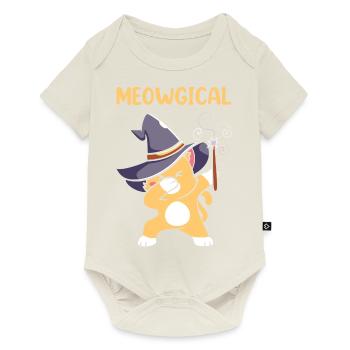 Halloween Cat Witch - Baby Premium short-sleeve bodysuit - off white - Front