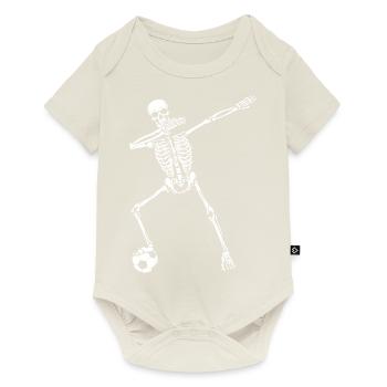 Halloween Dabbing Skeleton Football - Baby Premium short-sleeve bodysuit - off white - Front