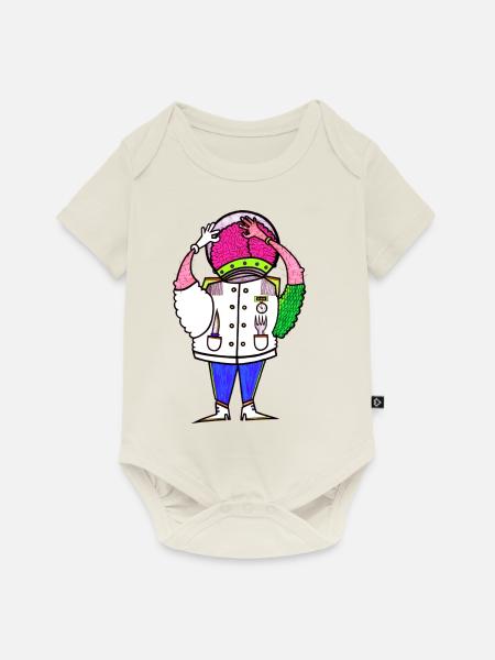 Der Soßen Esser - Baby Premium Kurzarmbody - Naturweiß