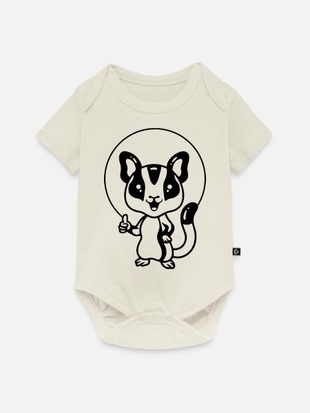 DOG CAT PET - Baby Premium Kurzarmbody - Naturweiß