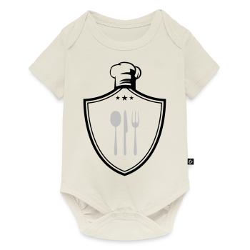 Armoiries du symbole Koch - Body à manches courtes Premium Bébé - blanc cassé - Devant