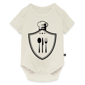 Armoiries du symbole Koch - Body à manches courtes Premium Bébé - blanc cassé - Devant