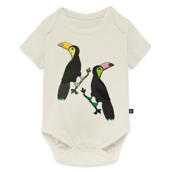 Toucan Deux - Body à manches courtes Premium Bébé - blanc cassé - Devant