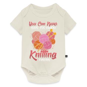 You can never have too many Knitting friends - Baby Premium Kurzarmbody - Naturweiß - Vorne