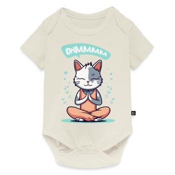 Ohmmm Yoga Cat I Meditation Relaxation | Kitten - Baby Premium short-sleeve bodysuit - off white - Front
