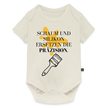 Schaum und Silikon ersetzen die Präzision! - Baby Premium Kurzarmbody - Naturweiß - Vorne