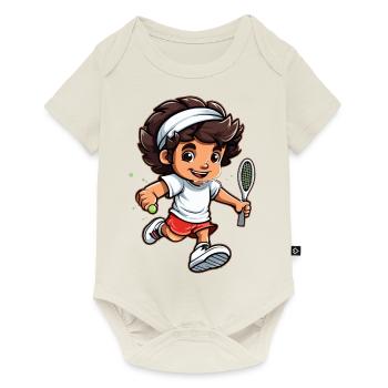 Tennis - Body à manches courtes Premium Bébé - blanc cassé - Devant
